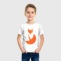 Футболка хлопковая детская Minimal Fox, цвет: белый — фото 2