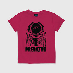 Футболка хлопковая детская Predator Mask, цвет: маджента