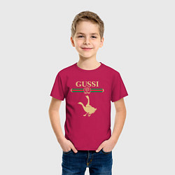 Футболка хлопковая детская GUSSI Fashion, цвет: маджента — фото 2