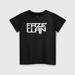 Футболка хлопковая детская FaZe Clan, цвет: черный