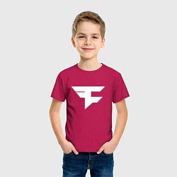 Футболка хлопковая детская FAZE Symbol, цвет: маджента — фото 2