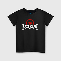 Футболка хлопковая детская FaZe Clan: Shiping with style, цвет: черный