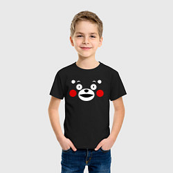 Футболка хлопковая детская Kumamon Face, цвет: черный — фото 2