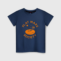Футболка хлопковая детская Flat Mars Society, цвет: тёмно-синий