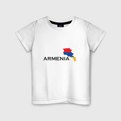 Футболка хлопковая детская Armenia, цвет: белый