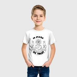 Футболка хлопковая детская In Pizza We Trust, цвет: белый — фото 2
