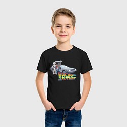 Футболка хлопковая детская Back to the future, цвет: черный — фото 2