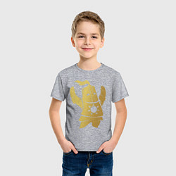 Футболка хлопковая детская Praise the Sun!, цвет: меланж — фото 2