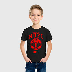 Футболка хлопковая детская Манчестер Юнайтед, цвет: черный — фото 2
