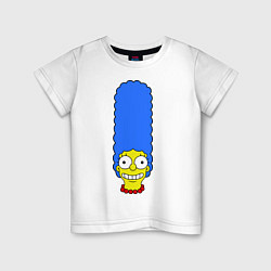 Футболка хлопковая детская Marge Face, цвет: белый