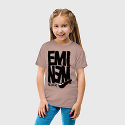 Футболка хлопковая детская Eminem recovery, цвет: пыльно-розовый — фото 2
