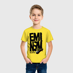 Футболка хлопковая детская Eminem recovery, цвет: желтый — фото 2