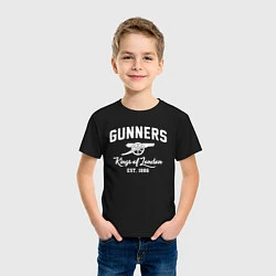 Футболка хлопковая детская Arsenal Guinners, цвет: черный — фото 2
