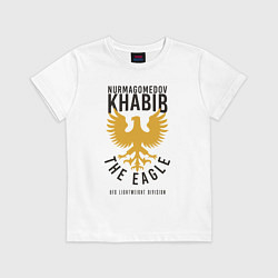 Футболка хлопковая детская Khabib: The Eagle, цвет: белый