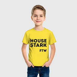 Футболка хлопковая детская House Stark FTW, цвет: желтый — фото 2