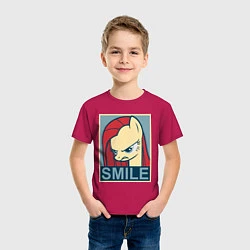 Футболка хлопковая детская MLP: Smile, цвет: маджента — фото 2