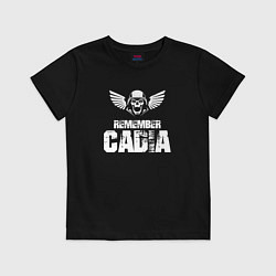 Футболка хлопковая детская Remember Cadia - Warhammer, цвет: черный