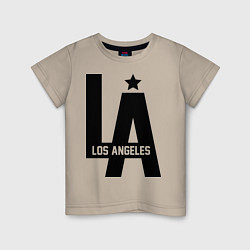 Футболка хлопковая детская Los Angeles Star, цвет: миндальный