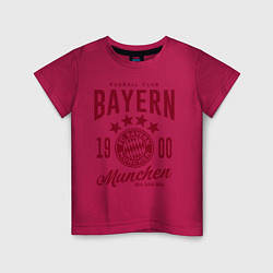 Футболка хлопковая детская Bayern Munchen 1900, цвет: маджента