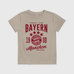 Футболка хлопковая детская Bayern Munchen 1900, цвет: миндальный