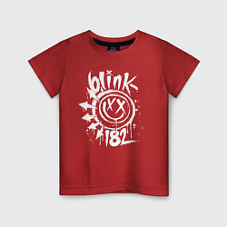 Футболка хлопковая детская Blink-182: Smile, цвет: красный