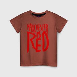 Футболка хлопковая детская Manchester is Red, цвет: кирпичный