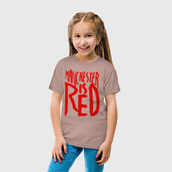 Футболка хлопковая детская Manchester is Red, цвет: пыльно-розовый — фото 2