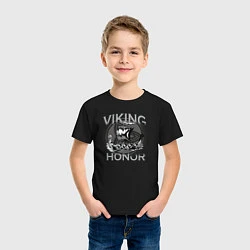 Футболка хлопковая детская Viking Honor, цвет: черный — фото 2