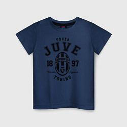 Футболка хлопковая детская Forza Juve 1897: Torino, цвет: тёмно-синий