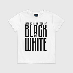 Футболка хлопковая детская Juventus: Black & White, цвет: белый