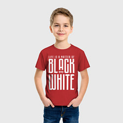 Футболка хлопковая детская Juventus: Black & White, цвет: красный — фото 2