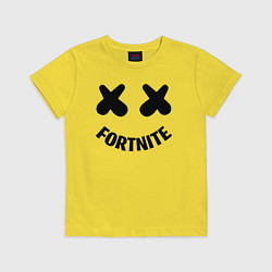 Футболка хлопковая детская FORTNITE x MARSHMELLO, цвет: желтый