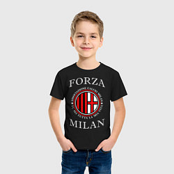 Футболка хлопковая детская Forza Milan цвета черный — фото 2