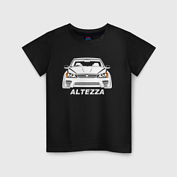 Футболка хлопковая детская Toyota Altezza, цвет: черный
