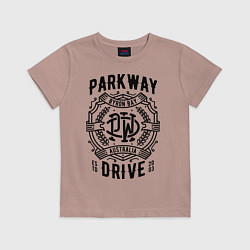 Футболка хлопковая детская Parkway Drive: Australia, цвет: пыльно-розовый