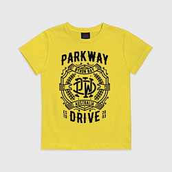 Футболка хлопковая детская Parkway Drive: Australia, цвет: желтый