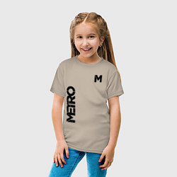 Футболка хлопковая детская METRO M, цвет: миндальный — фото 2