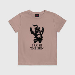 Футболка хлопковая детская Praise the Sun, цвет: пыльно-розовый