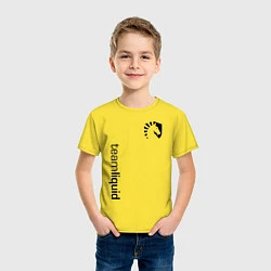 Футболка хлопковая детская TEAM LIQUID, цвет: желтый — фото 2