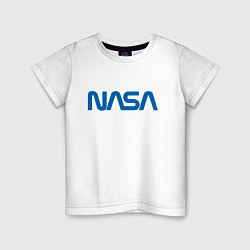 Футболка хлопковая детская NASA, цвет: белый