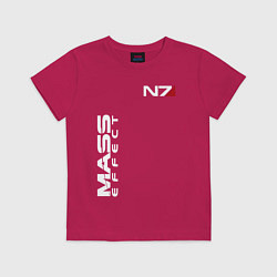 Футболка хлопковая детская MASS EFFECT N7, цвет: маджента