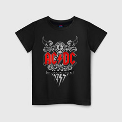Футболка хлопковая детская AC/DC: Black Ice цвета черный — фото 1