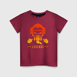 Футболка хлопковая детская Apex Legends: Bloodhound Mask, цвет: маджента