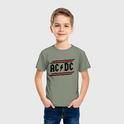 Футболка хлопковая детская AC/DC Voltage, цвет: авокадо — фото 2