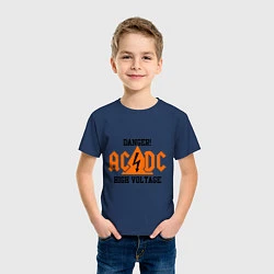 Футболка хлопковая детская AC/DC: High Voltage, цвет: тёмно-синий — фото 2
