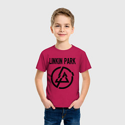 Футболка хлопковая детская Linkin Park, цвет: маджента — фото 2