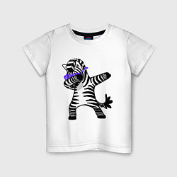 Футболка хлопковая детская Zebra DAB, цвет: белый