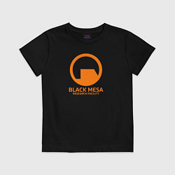 Футболка хлопковая детская Black Mesa: Research Facility, цвет: черный