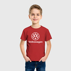 Футболка хлопковая детская VOLKSWAGEN, цвет: красный — фото 2