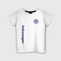 Футболка хлопковая детская VOLKSWAGEN, цвет: белый